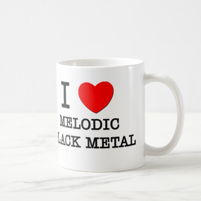 Taza De Café Amo el metal negro melódico (Derecha)