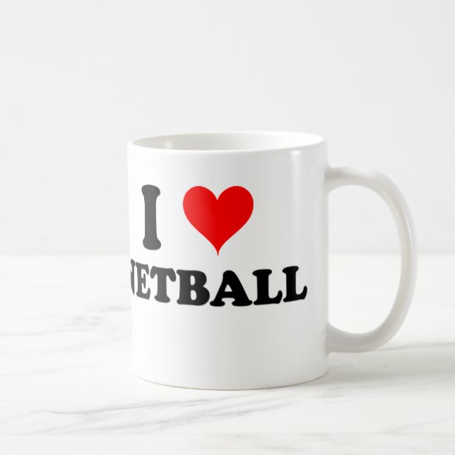 Taza De Café Amo el Netball (Derecha)