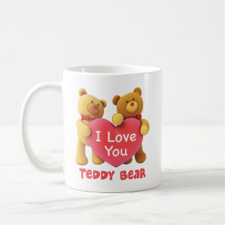 Taza De Café Amo el oso de peluche