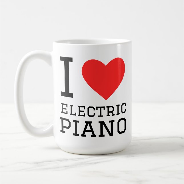 Taza De Café Amo el piano eléctrico (Izquierda)
