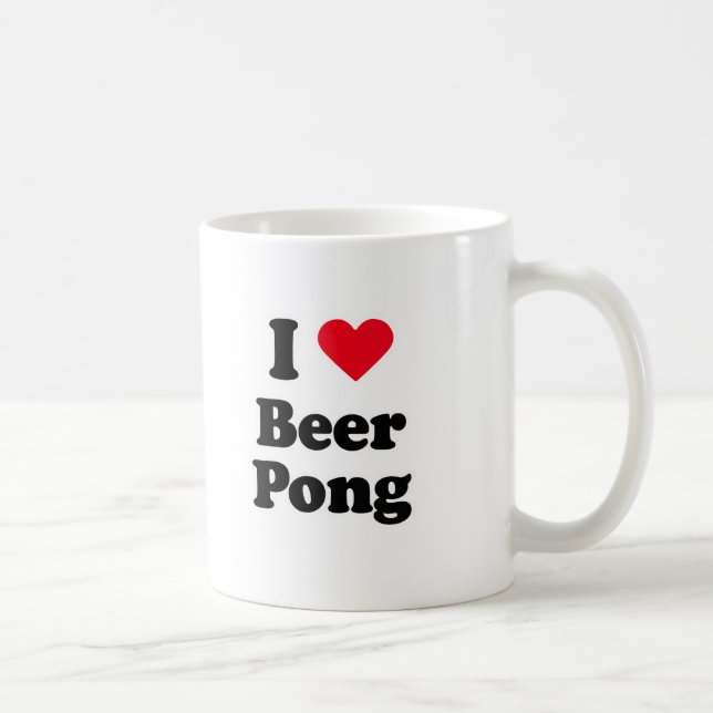 Taza De Café Amo el pong de la cerveza (Derecha)