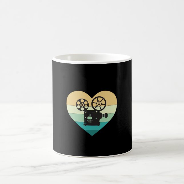 Taza De Café Amo el proyector de cine retro (Centro)