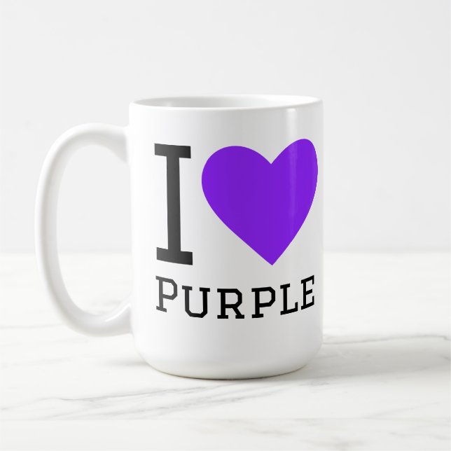 Taza De Café Amo el púrpura (Izquierda)