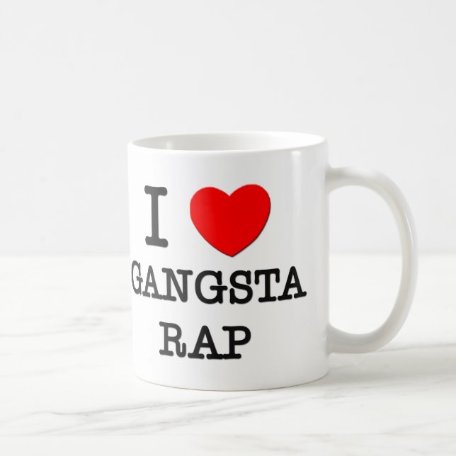 Taza De Café Amo el rap de Gangsta (Derecha)