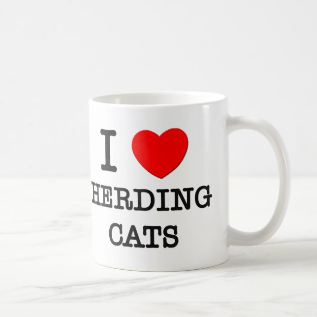 Taza De Café Amo el reunir de gatos (Derecha)