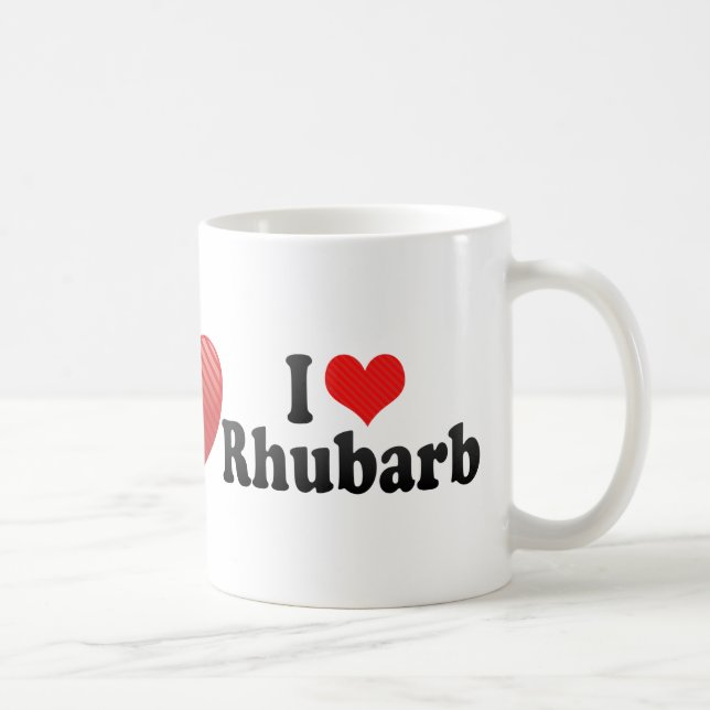Taza De Café Amo el ruibarbo (Derecha)