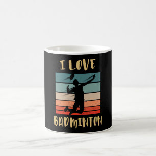 Taza De Café Amo el salto de smash de bádminton
