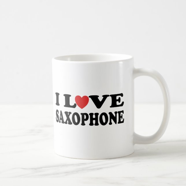 Taza De Café Amo el saxofón (Derecha)