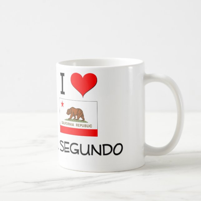 Taza De Café Amo EL SEGUNDO California (Derecha)