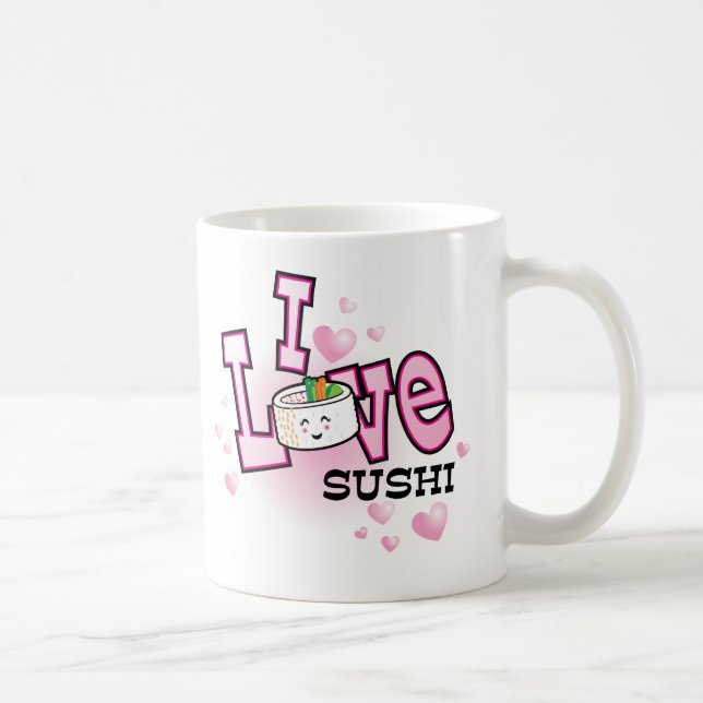 Taza De Café Amo el sushi (Derecha)