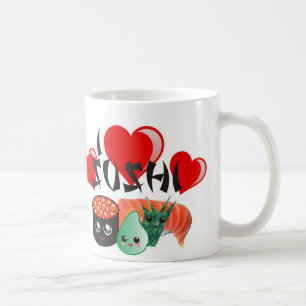 Taza De Café Amo el sushi