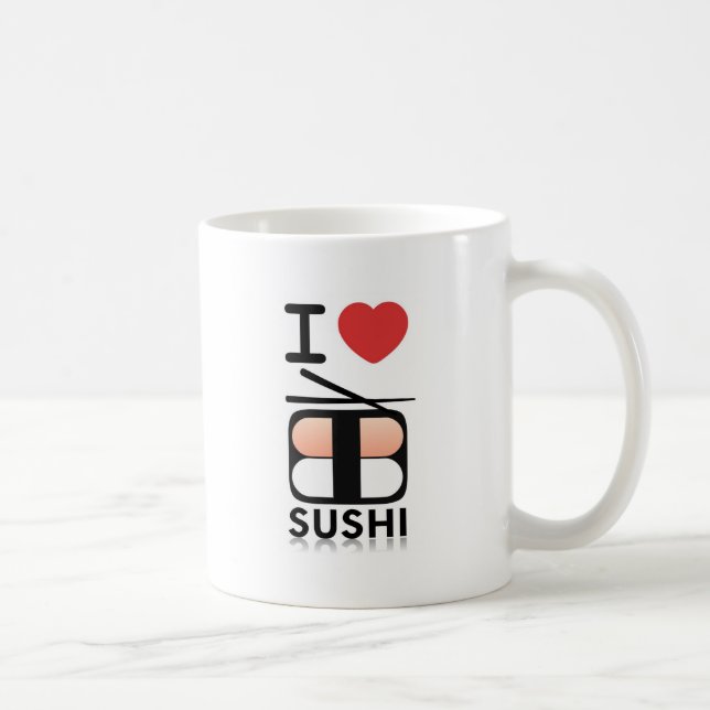 Taza De Café Amo el sushi (Derecha)