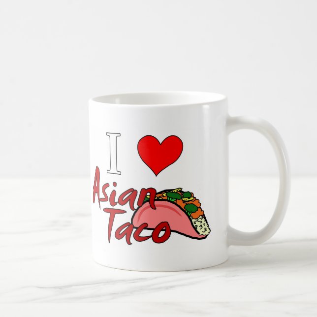 Taza De Café Amo el Taco asiático (Derecha)