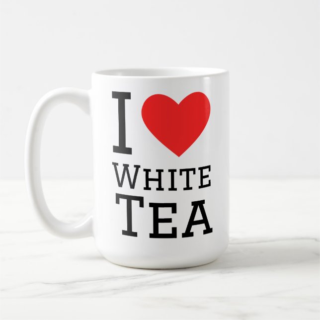 Taza De Café Amo el té blanco (Izquierda)