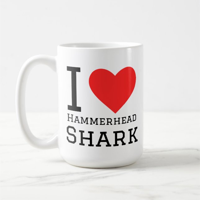 Taza De Café Amo el tiburón martillo (Izquierda)