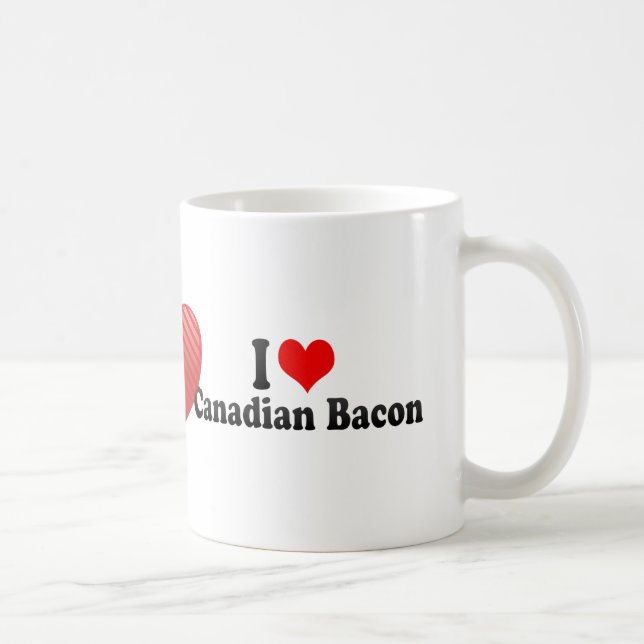 Taza De Café Amo el tocino canadiense (Derecha)