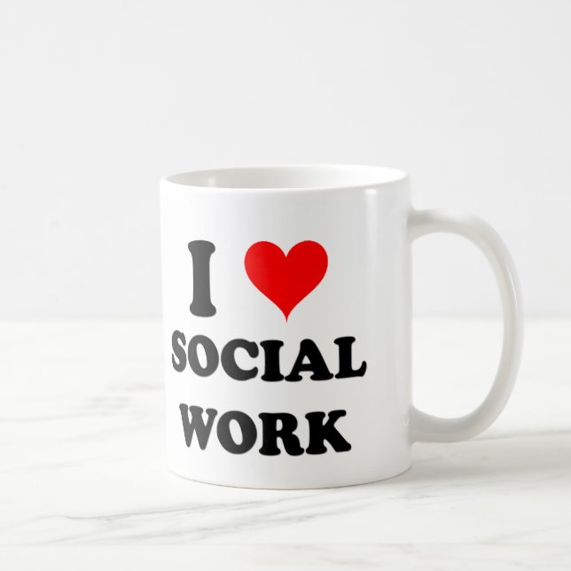 Taza De Café Amo el trabajo social (Derecha)