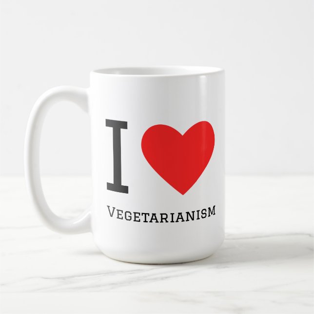 Taza De Café Amo el vegetarianismo  (Izquierda)