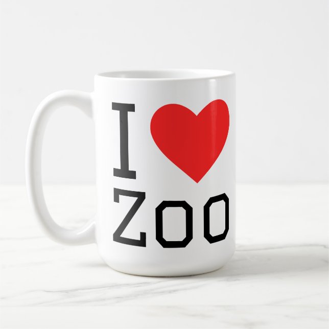 Taza De Café Amo el zoológico (Izquierda)