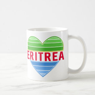 Taza De Café Amo Eritrea, corazón eritreo