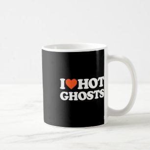Taza De Café Amo Fantasmas Calientes - Corazón Fantasmas Calien