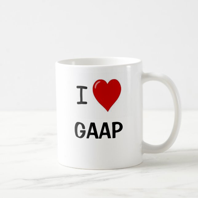 Taza De Café Amo GAAP - Yo apoyo a GAAP - Gracioso GAAP (Derecha)