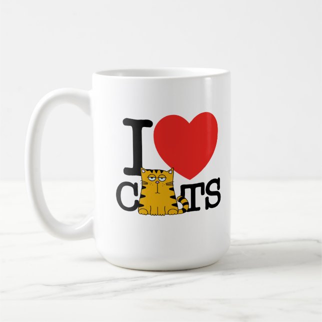 Taza De Café Amo gatos (Izquierda)