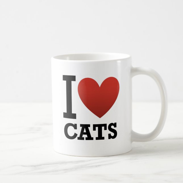 Taza De Café Amo gatos (Derecha)