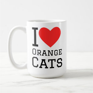 Taza De Café Amo gatos naranjas