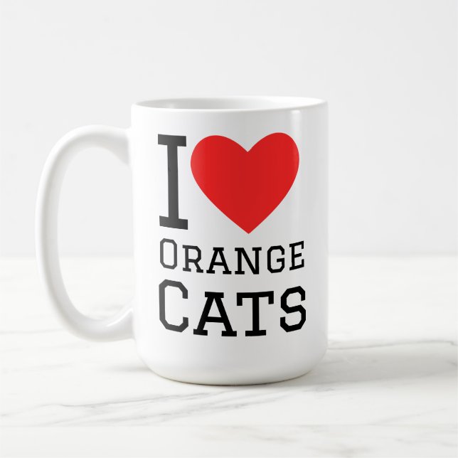 Taza De Café Amo gatos naranjas (Izquierda)