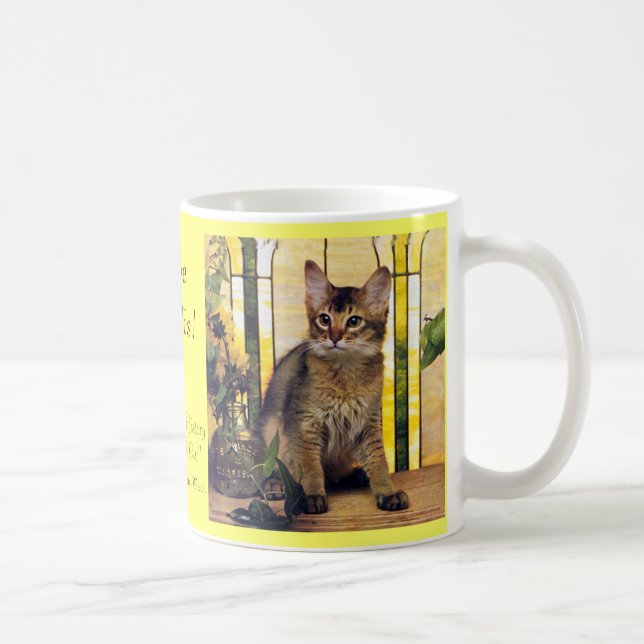 Taza De Café Amo gatos somalíes (Derecha)