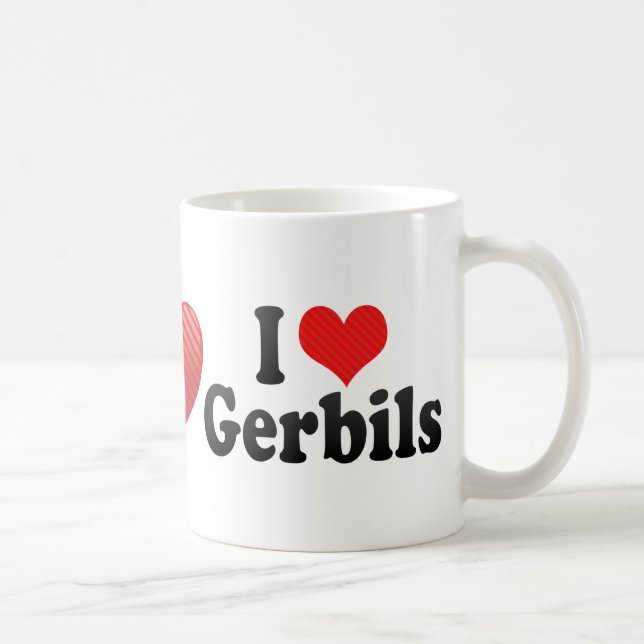 Taza De Café Amo Gerbils (Derecha)
