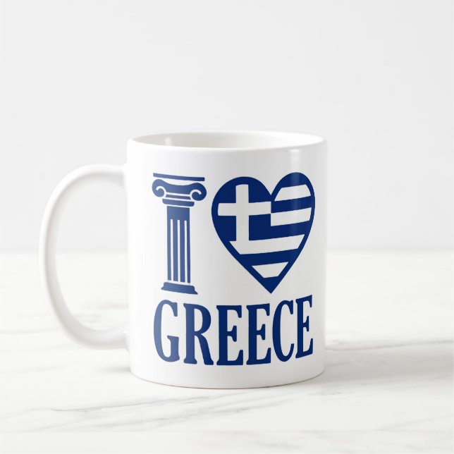 Taza De Café Amo Grecia (Izquierda)