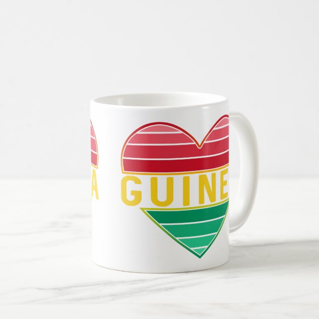 Taza De Café Amo Guinea, el corazón guineano (Anverso derecho)
