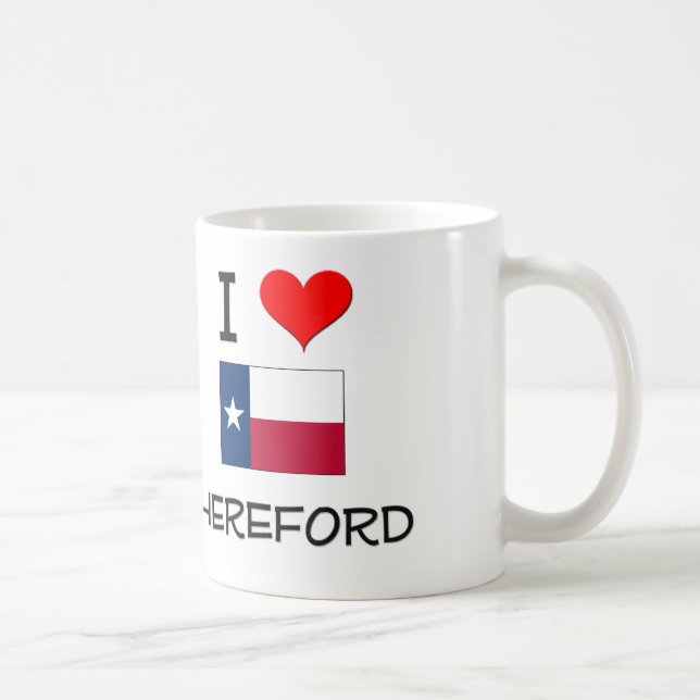 Taza De Café Amo Hereford Tejas (Derecha)