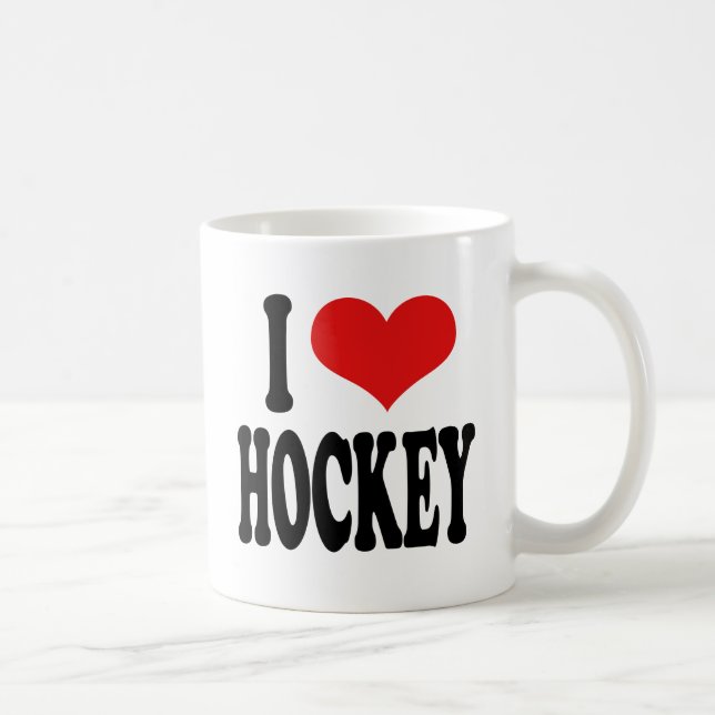 Taza De Café Amo hockey (Derecha)