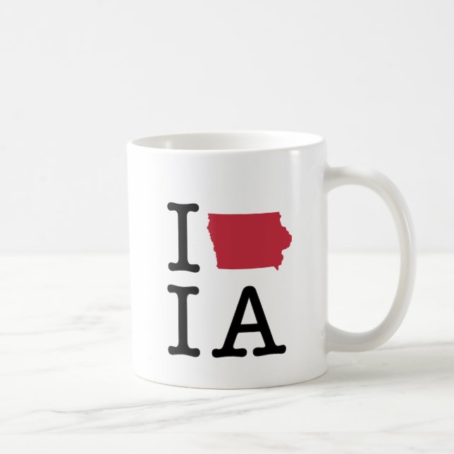 Taza De Café Amo Iowa (Derecha)