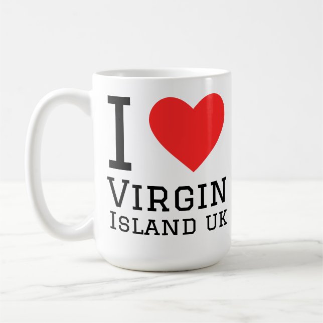 Taza De Café Amo Islas Vírgenes uk (Izquierda)