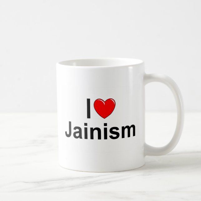 Taza De Café Amo jainismo (del corazón) (Derecha)