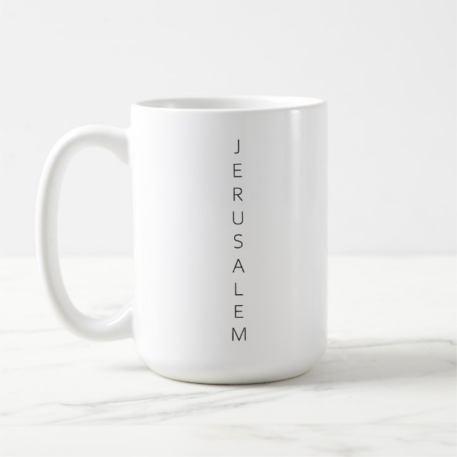 Taza De Café Amo Jerusalén Israel (Izquierda)