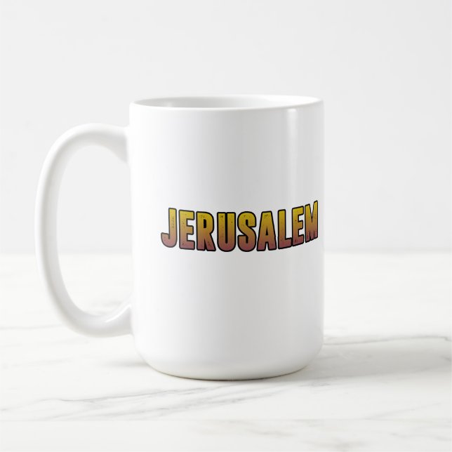 Taza De Café Amo Jerusalén Israel (Izquierda)
