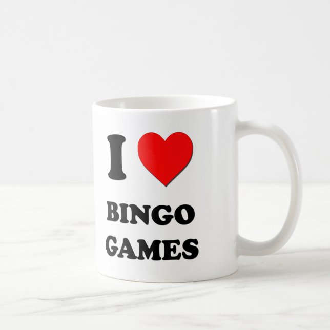 Taza De Café Amo juegos del bingo (Derecha)