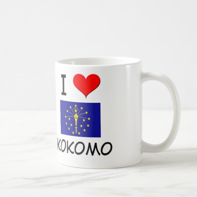 Taza De Café Amo KOKOMO Indiana (Derecha)