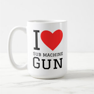Taza De Café Amo la ametralladora