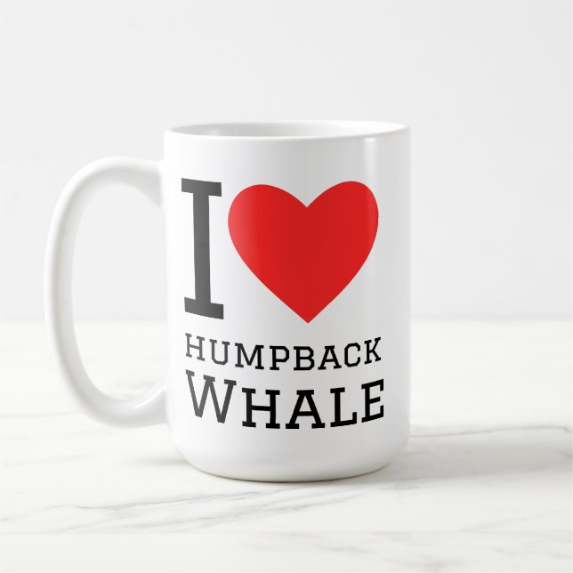 Taza De Café Amo la ballena jorobada (Izquierda)