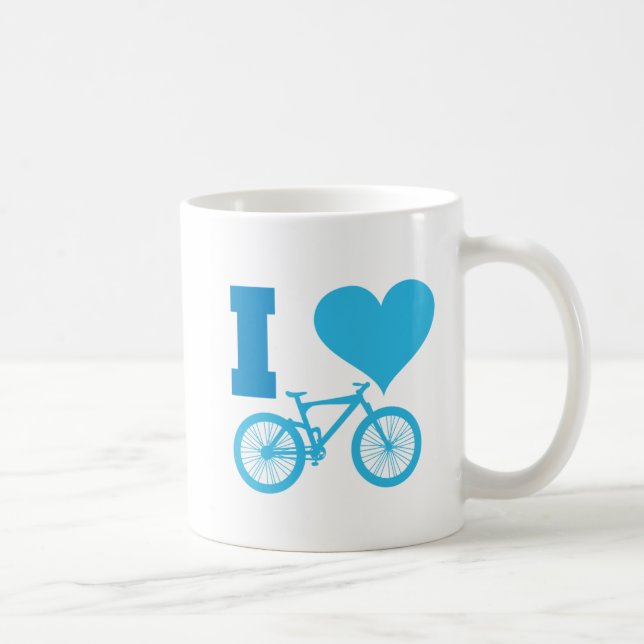 Taza De Café Amo la bicicleta (Derecha)