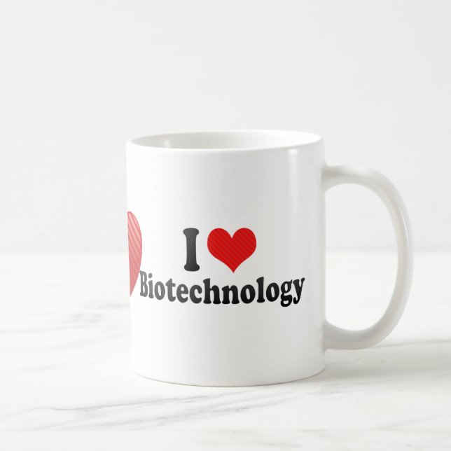 Taza De Café Amo la biotecnología (Derecha)