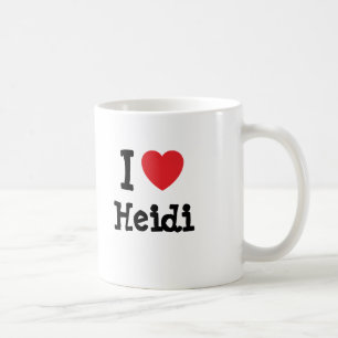 Taza De Café Amo la camiseta de corazón de Heidi