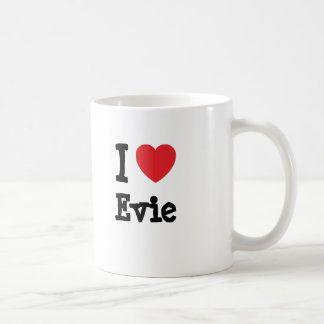 Taza De Café Amo la camiseta del corazón de Evie