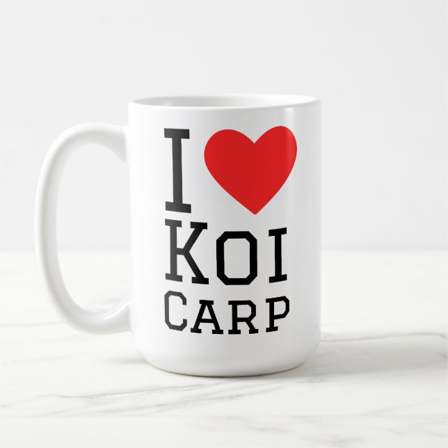 Taza De Café Amo la carpa koi (Izquierda)